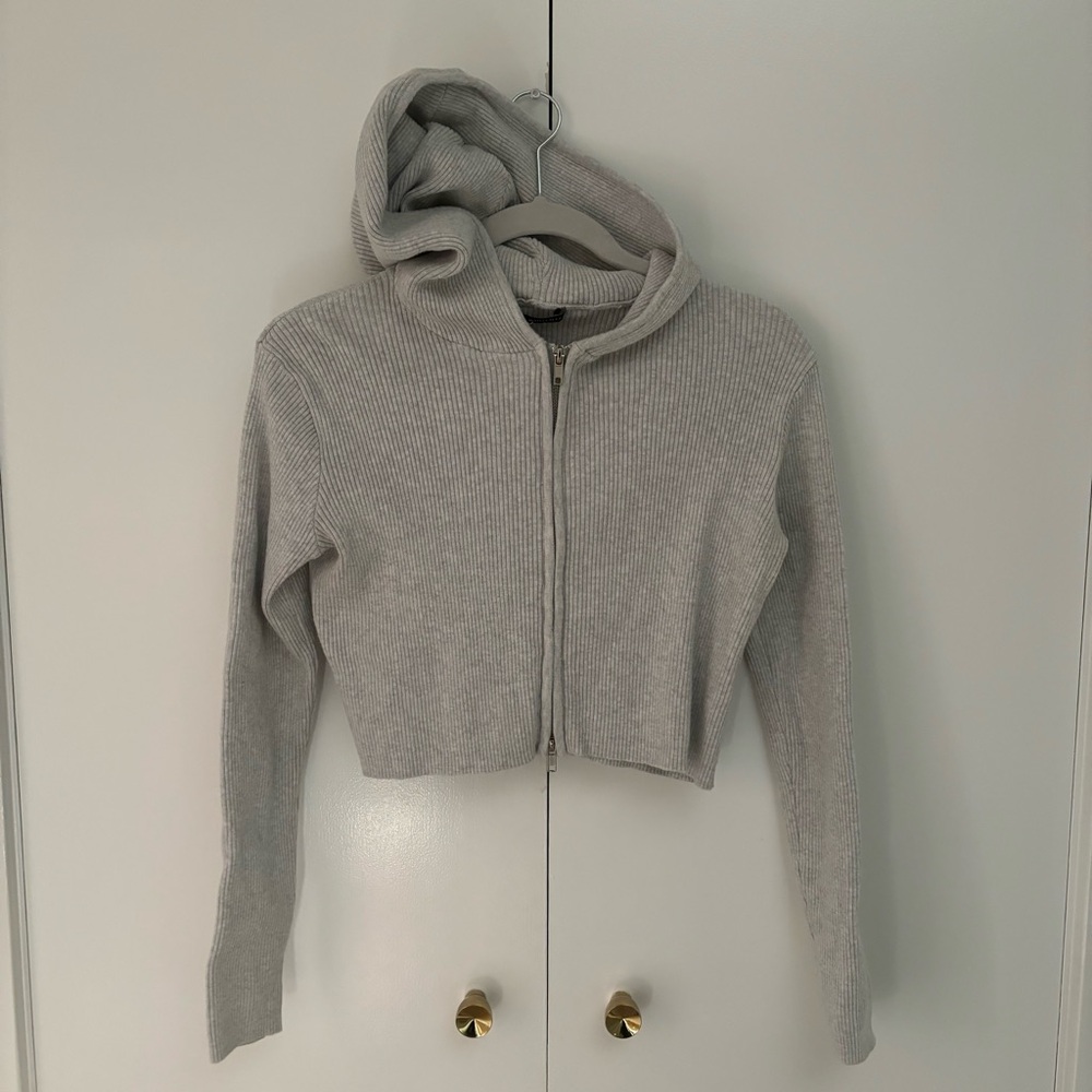 Brandy Melville Cropped Zip-Up